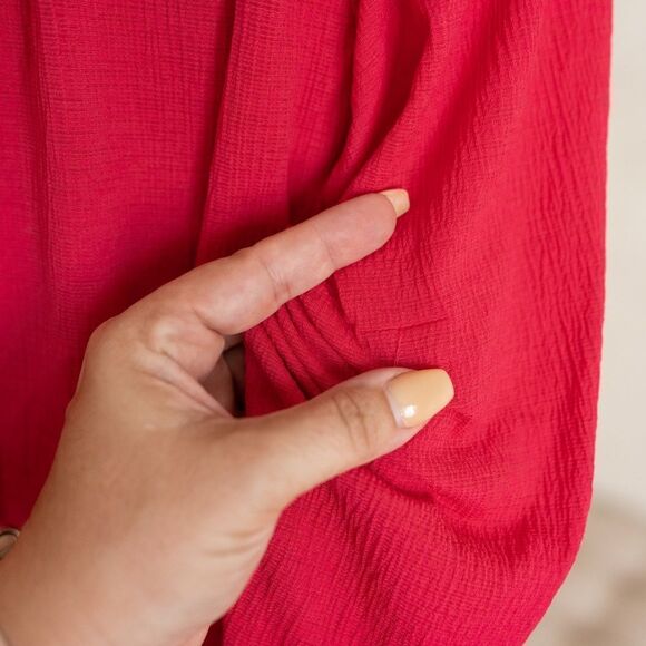 NAIF Pink Women's Crochet 3/4 Sleeve Shift Dress size L‎ - Picture 8 of 11